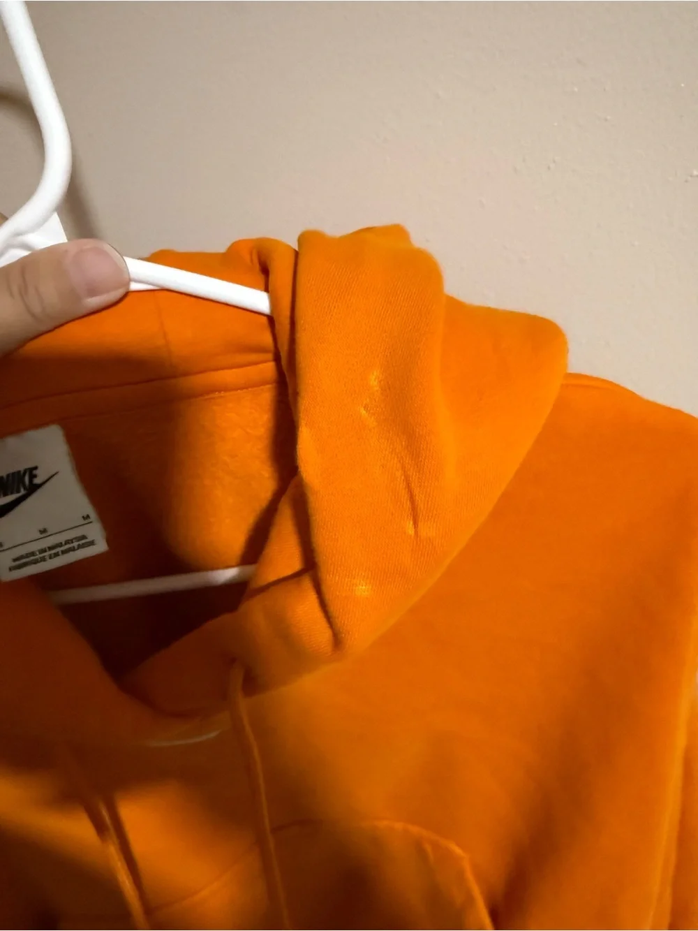 Nike Women’s Orange Oversized Fleece Hoodie Size Medium
